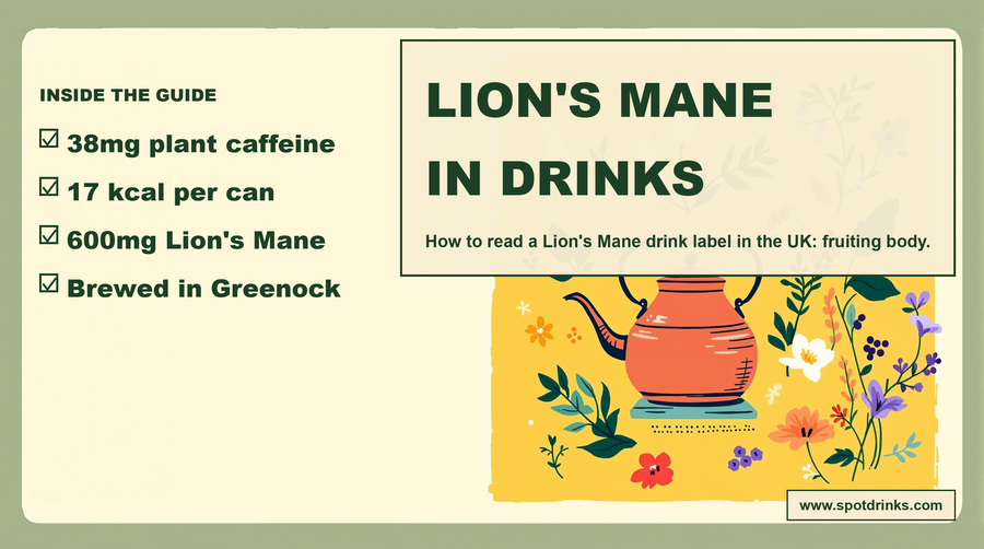 Lion's Mane in drinks: what to look for on a UK label